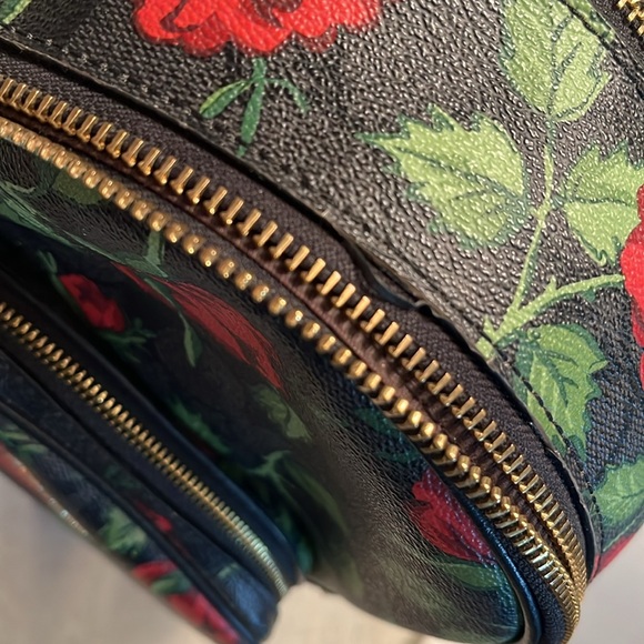 Coach Mini Court Backpack In Signature Canvas With Fairytale Rose - Picture 6 of 11